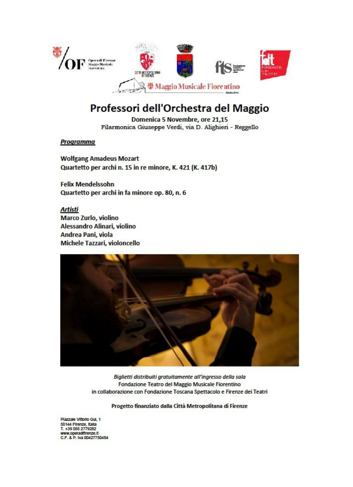 Maggio Musicale Fiorentino – “Professori dell’orchestra del Maggio”